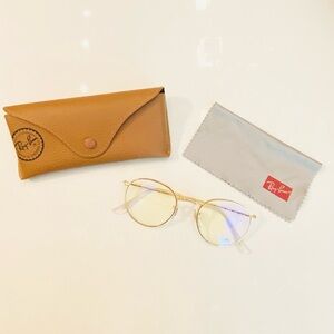 Ray Ban ROUND BLUE-LIGHT CLEAR EVOLVE (Transitions to grey lens in sunlight) 🌞